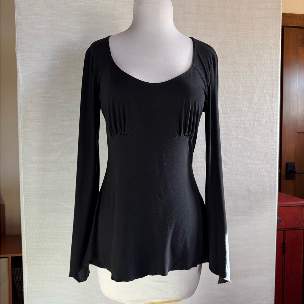 Fashion Bug Black Long Sleeve Scoop Neck Top
